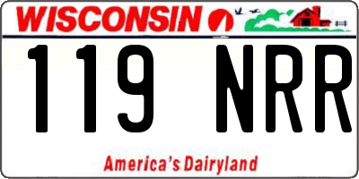 WI license plate 119NRR