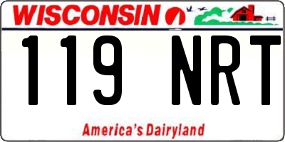 WI license plate 119NRT
