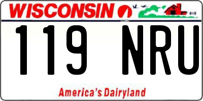 WI license plate 119NRU
