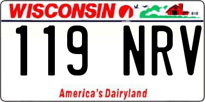 WI license plate 119NRV