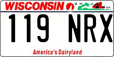 WI license plate 119NRX