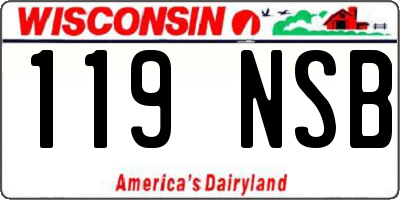 WI license plate 119NSB