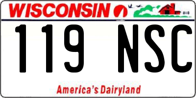 WI license plate 119NSC