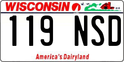 WI license plate 119NSD