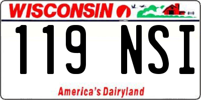 WI license plate 119NSI