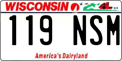WI license plate 119NSM