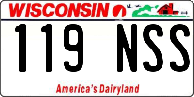 WI license plate 119NSS