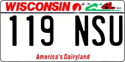 WI license plate 119NSU