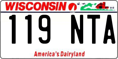 WI license plate 119NTA