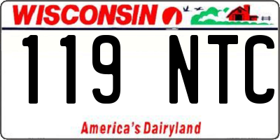 WI license plate 119NTC