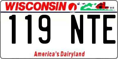 WI license plate 119NTE