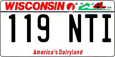 WI license plate 119NTI