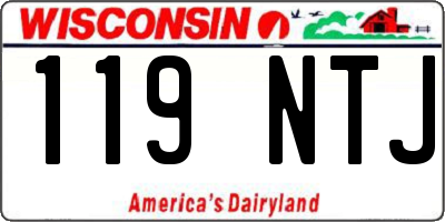 WI license plate 119NTJ