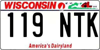 WI license plate 119NTK