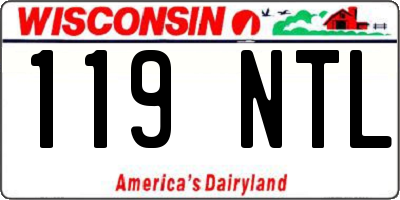 WI license plate 119NTL