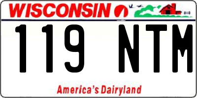 WI license plate 119NTM