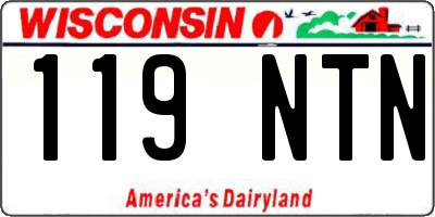 WI license plate 119NTN