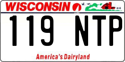 WI license plate 119NTP