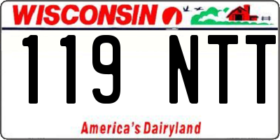 WI license plate 119NTT
