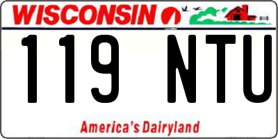 WI license plate 119NTU
