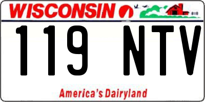 WI license plate 119NTV