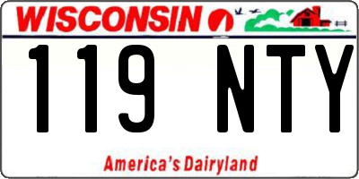 WI license plate 119NTY