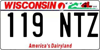 WI license plate 119NTZ