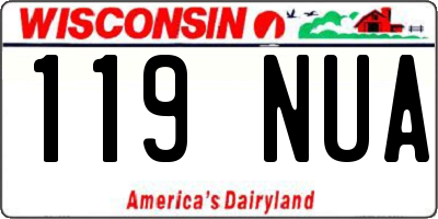 WI license plate 119NUA