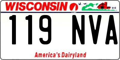 WI license plate 119NVA