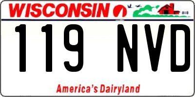 WI license plate 119NVD