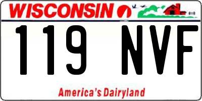 WI license plate 119NVF