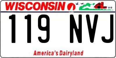 WI license plate 119NVJ