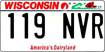 WI license plate 119NVR