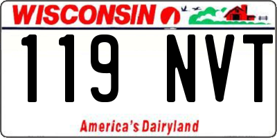 WI license plate 119NVT