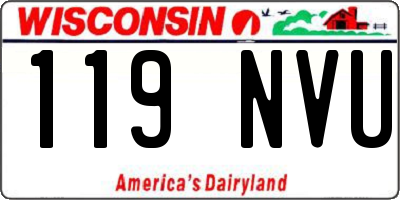 WI license plate 119NVU