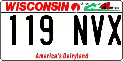 WI license plate 119NVX