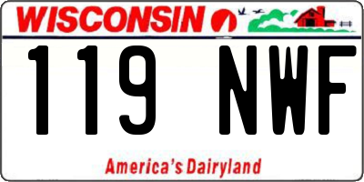 WI license plate 119NWF