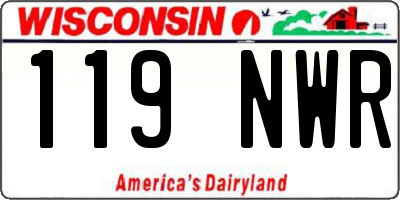 WI license plate 119NWR