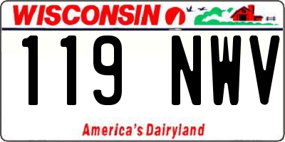 WI license plate 119NWV