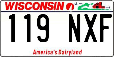 WI license plate 119NXF