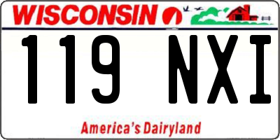 WI license plate 119NXI