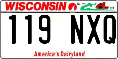WI license plate 119NXQ