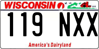 WI license plate 119NXX