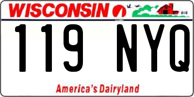 WI license plate 119NYQ