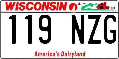 WI license plate 119NZG