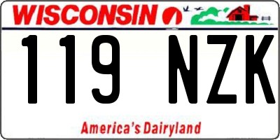 WI license plate 119NZK