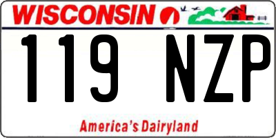 WI license plate 119NZP