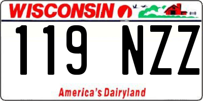 WI license plate 119NZZ