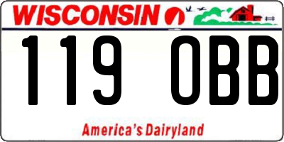 WI license plate 119OBB