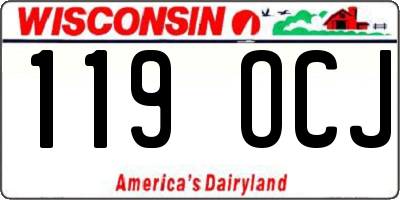 WI license plate 119OCJ